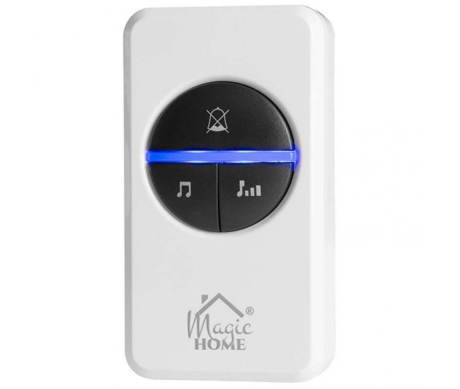 Sonerie wireless, Magic Home, 100 m, 16 tonuri, alimentare retea, alb, IP44