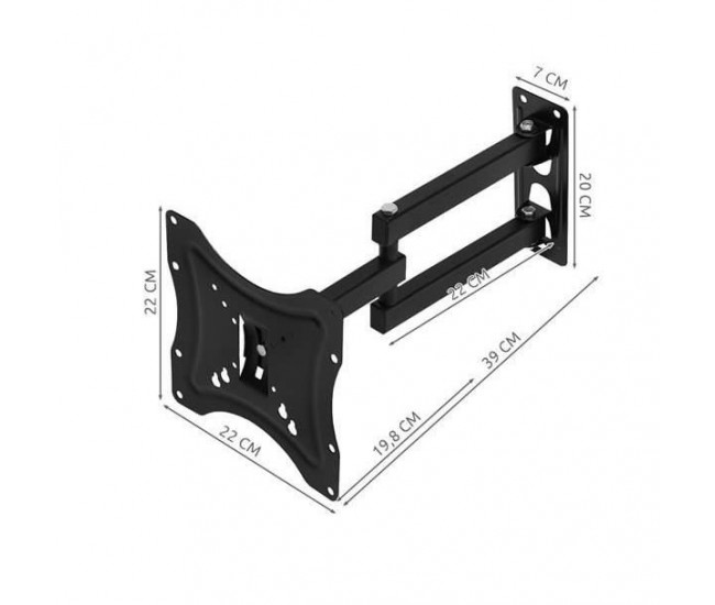 Suport TV de perete, reglabil, max 35 kg, 14-42