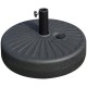 Suport pentru umbrela 38-48 mm, rotund, HDPE si otel, negru, 51x28 cm