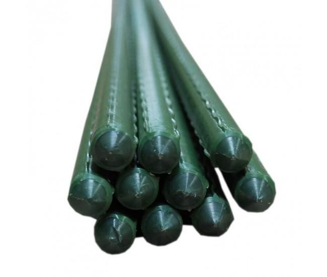 Set 20 buc. suport/arac pentru plante, rosii, metal + PVC, verde, 0.8x75 cm, Strend Pro