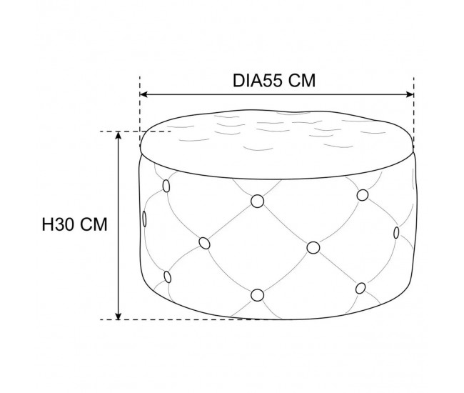 Taburet, rotund, cu spatiu depozitare, catifea, roz, max 80 kg, 55x30 cm, Alia, Akord