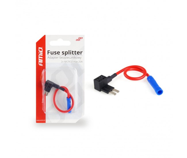 Splitter adaptor siguranta suplimentara compatibil sigurante 2 x MICRO 2, max. 20A