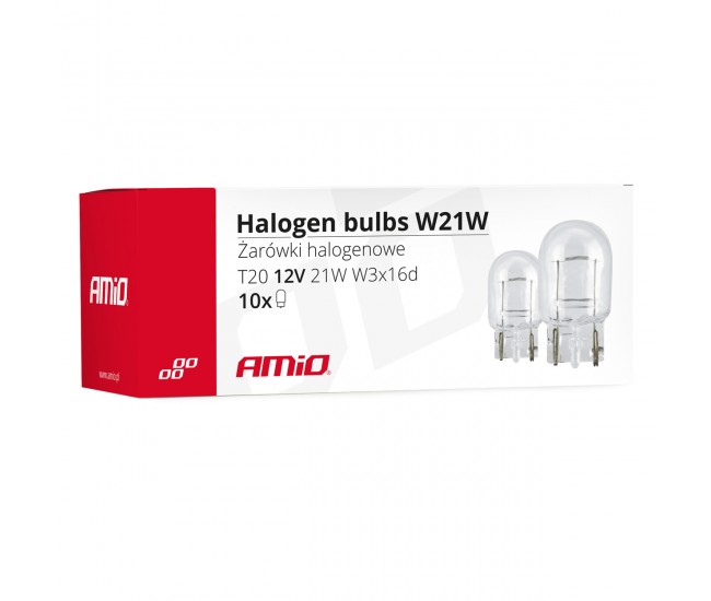 Set 10 becuri cu halogen T20, W21W, W3x16d, 12V