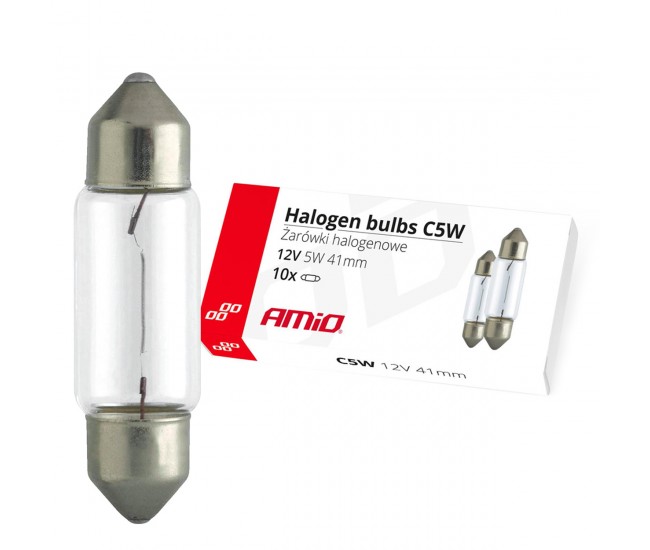 Set 10 becuri cu halogen C5W Festoon, 41mm, 12V