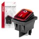 Intrerupator On/Off, 12/24V, dreptunghiular, waterproof, iluminat culoare Rosu, destinatie auto, utilitare, Off-Road, ATV, SSV, QUAD