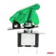 Comutator iluminat (intrerupator) cu protectie, destinatie auto, moto, ATV, SSV, Off-Road, model TOP GUN, tensiune 12V - 24V, culoare Verde