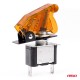 Comutator iluminat (intrerupator) cu protectie, destinatie auto, moto, ATV, SSV, Off-Road, model TOP GUN, tensiune 12V - 24V, culoare Orange