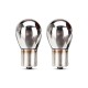 Set 2 becuri cu halogen, cromate, soclu P21W, BA15s, alimentare 12V