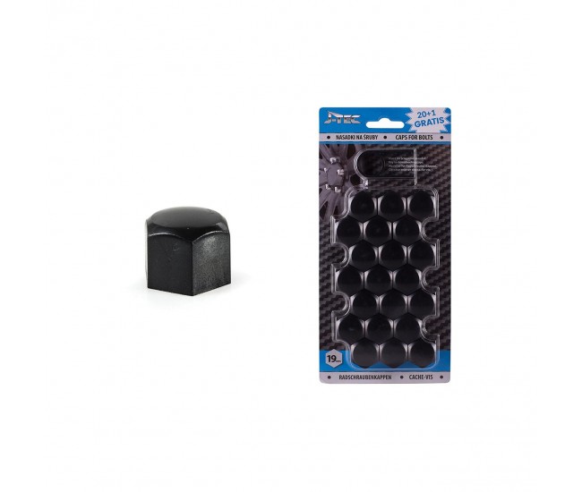 Set capace prezoane 19 mm, culoare Negru