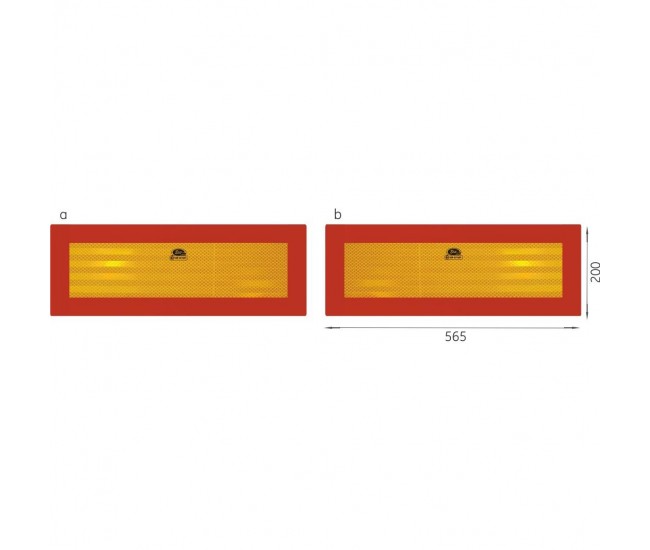 Placute reflectorizante pentru camioane 56.5x20 cm 2 buc