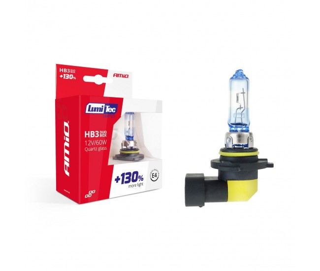 Set becuri cu halogen HB3 12V 60W LumiTec LIMITED + 130% DUO BOX