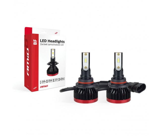 Becuri auto LED BF Series AMiO compatibil HB3 9005, destinat competitiilor auto sau off-road