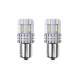 Set becuri auto cu LED CANBUS compatibil P21 R5W/R10W 22 SMD Alb 12V/24V, destinat competitiilor auto sau off-road