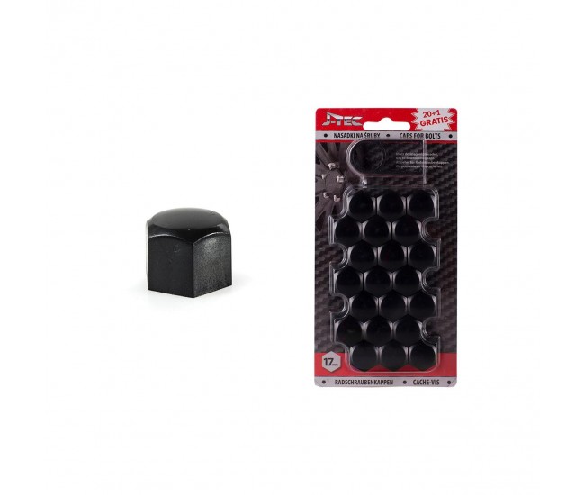 Set capace prezoane 17 mm, culoare Negru