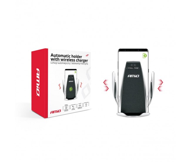 Suport auto inteligent pentru telefon cu incarcare wireless PHW-01