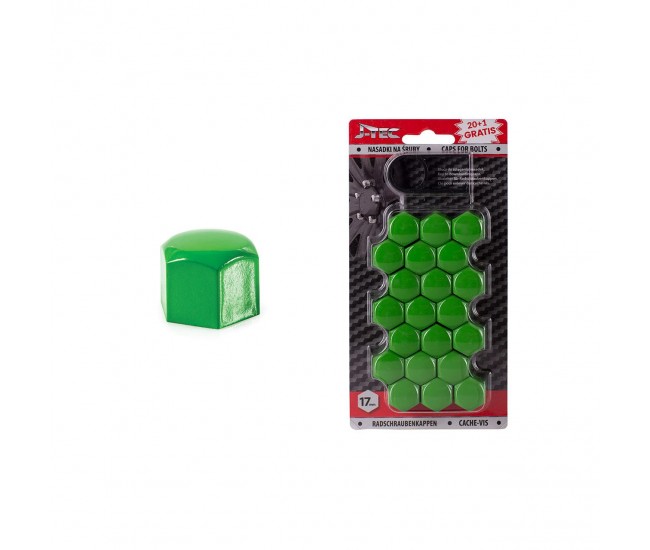 Set capace prezoane 17 mm, culoare Verde