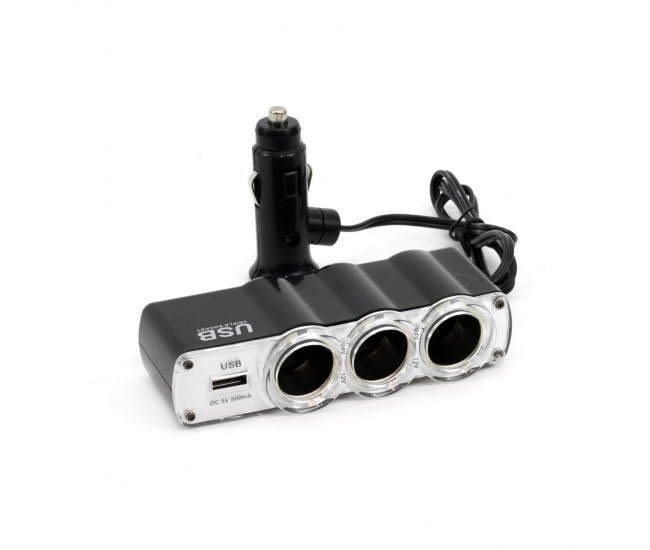 Splitter bricheta auto SOC4 3+1 USB