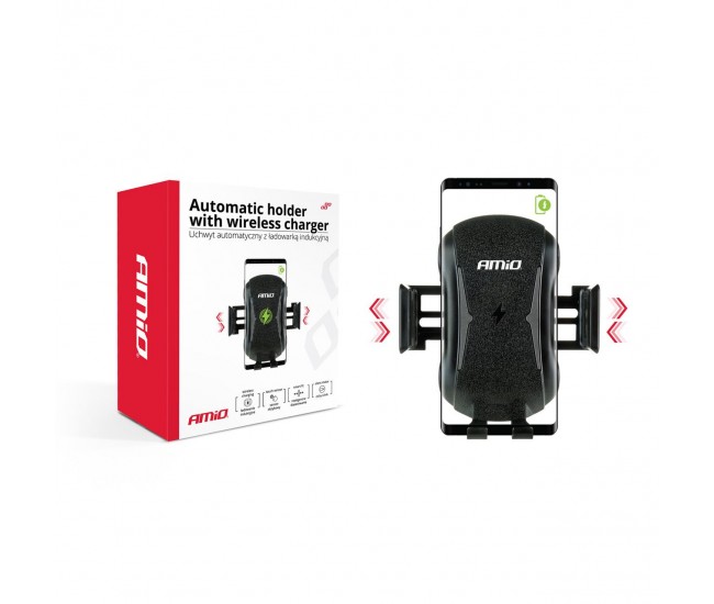 Suport auto inteligent pentru telefon cu incarcare wireless PHW-02