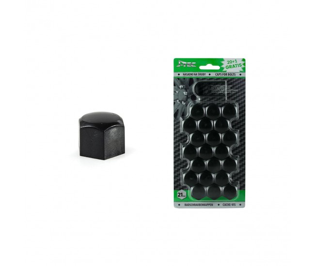 Set capace prezoane 21 mm, culoare Negru