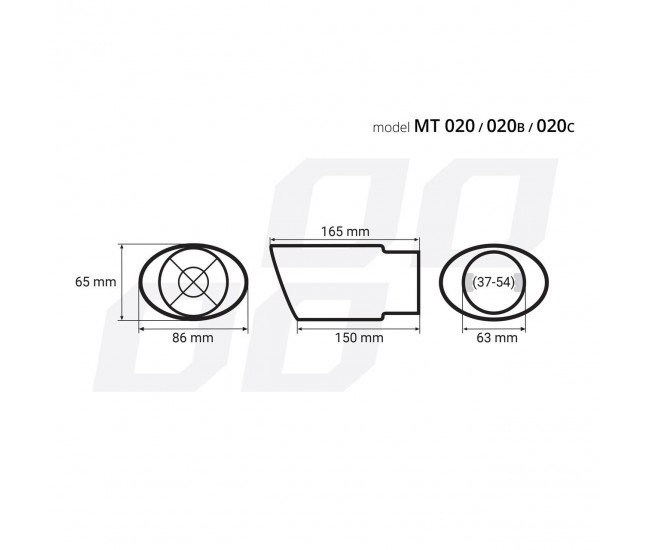 Ornament toba esapament din otel inoxidabil MT 020B