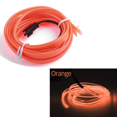 Fir Neon Auto EL Wire culoare Orange, lungime 5M, alimentare 12V, droser inclus