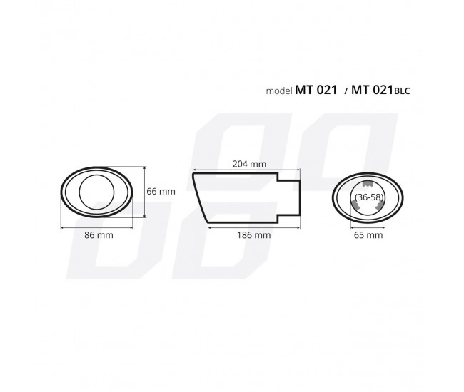 Ornament toba esapament din otel inoxidabil MT 021