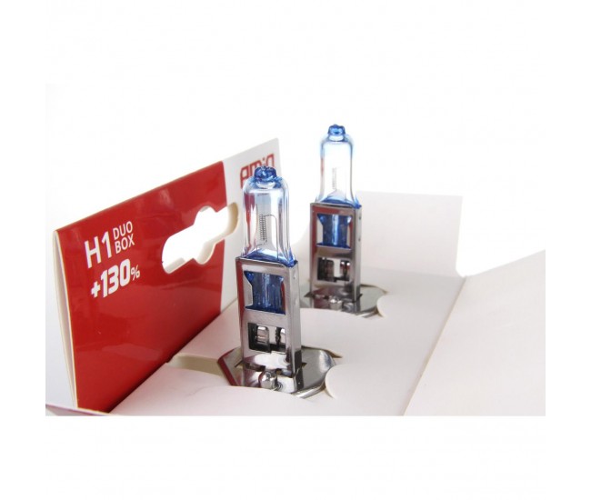 Set becuri cu halogen H1 12V 55W LumiTec LIMITED + 130% DUO BOX