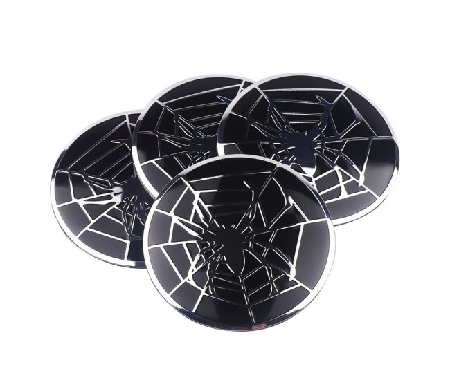 Set 4 buc. ornament central janta, model Spider, diametru 5cm