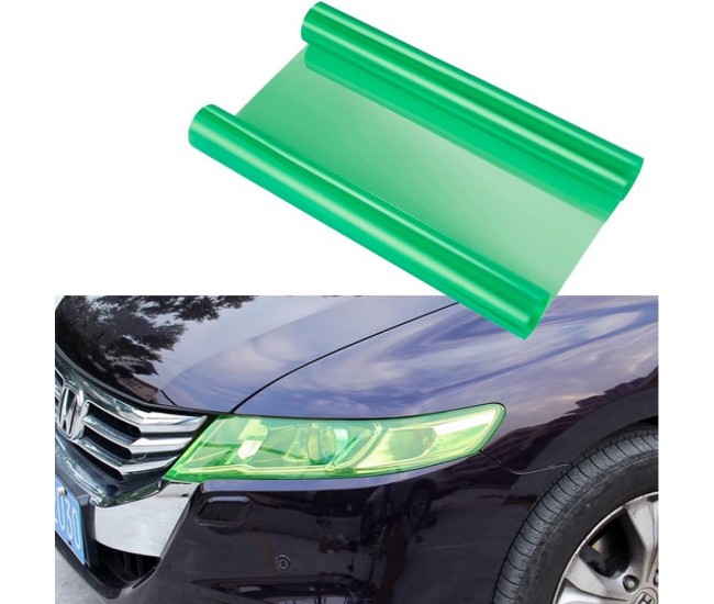 Folie protectie faruri / stopuri auto - Verde (pret/m liniar)