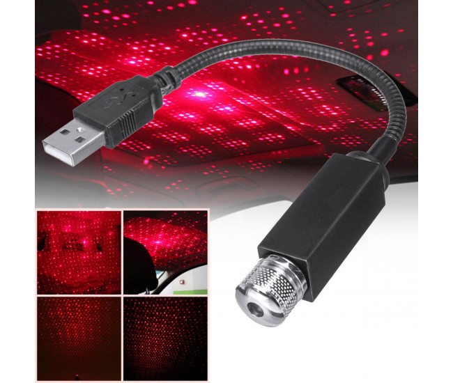 Lampa cu laser pentru plafon auto SkyLight cu alimentare USB