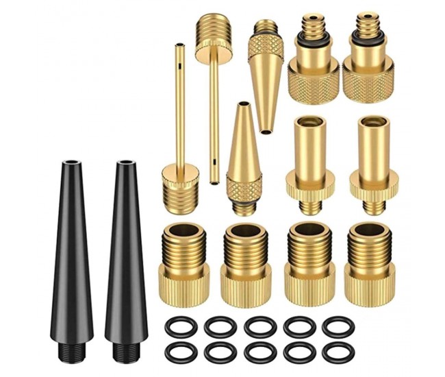 Set 24 piese, diuze, adaptoare si ace pentru pompa sau compresor, AVX-AG414C