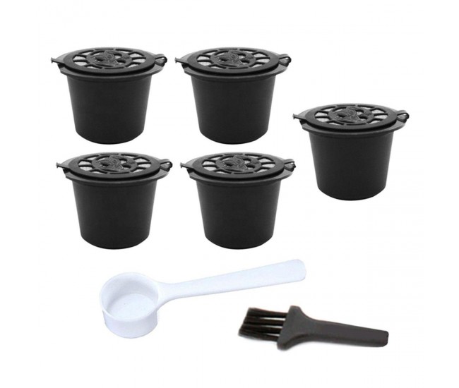 Set 5 capsule reutilizabile pentru Aparatele de Cafea Nespresso (Espressoare Nespresso)