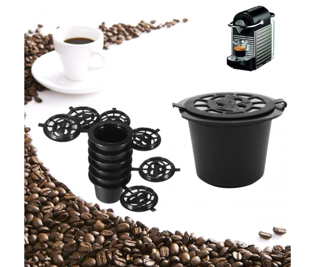 Set 5 capsule reutilizabile pentru Aparatele de Cafea Nespresso (Espressoare Nespresso)