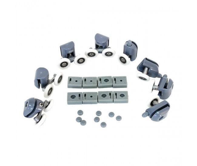 Set 24 piese reconditionare cabina de dus, culoare Gri