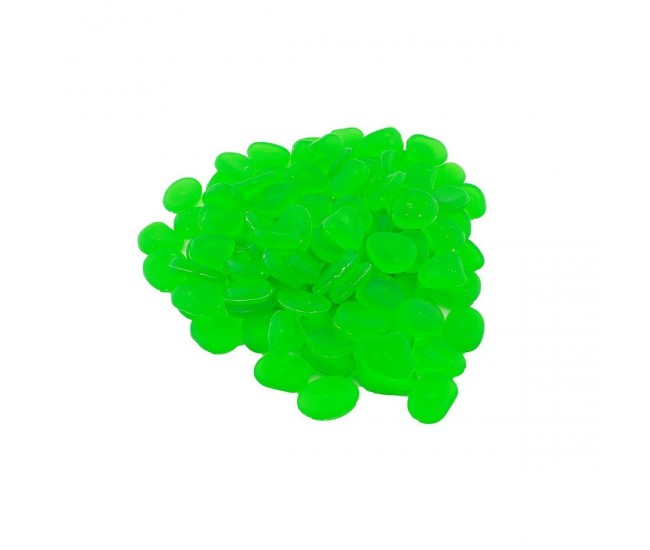 Set 100 pietre decorative fluorescente, culoare Verde, AVX-AG653B