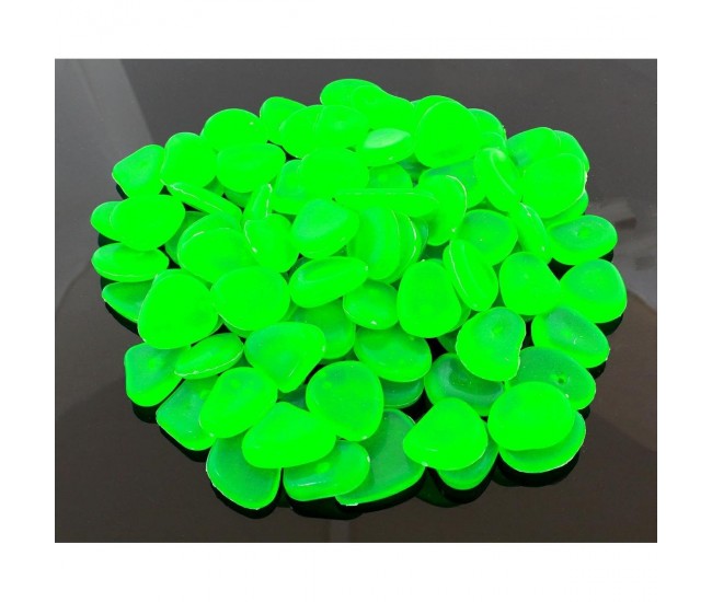 Set 100 pietre decorative fluorescente, culoare Verde, AVX-AG653B