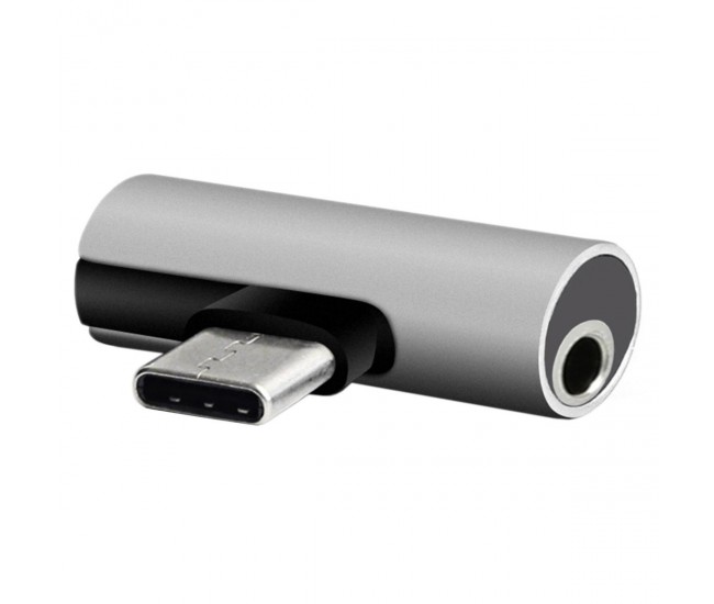 Adaptor Audio pentru telefonul mobil, de la USB-C la MiniJack 3,5mm,  AVX-AK291E