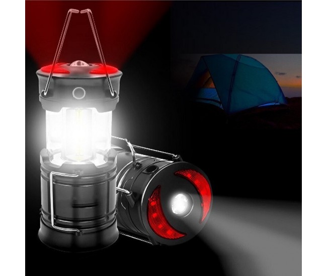 Lampa Turistica LED, 3in1, extensibila, 4 moduri de lucru (cort, tabara, camping, rulota, calatorii, expeditii)