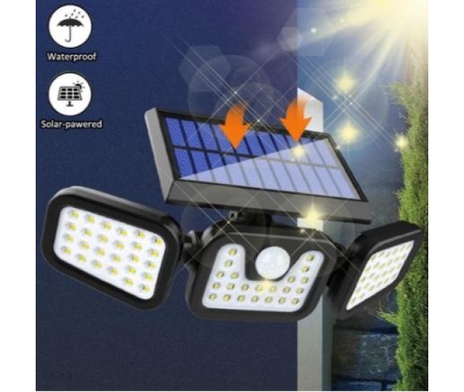 Lampa Solara LED, reglabila, model TRIO, cu senzor crepuscular si senzor de miscare