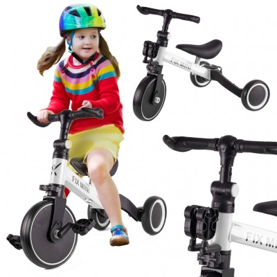 Tricicleta TRIKE FIX MINI, 3in1 adaptabila, culoare Alba