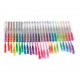 Set 50 piese, Pixuri cu gel multicolor cu sclipici (glitter)