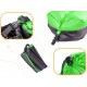 Saltea Autogonflabila Lazy Bag tip sezlong, 185 x 70cm, culoare Negru-Verde, pentru camping, plaja sau piscina