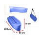 Saltea Autogonflabila Lazy Bag tip sezlong, 230 x 70cm, culoare Bleumarin, pentru camping, plaja sau piscina