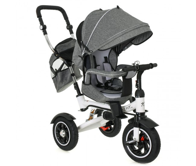 Tricicleta si Carucior pentru copii Premium TRIKE FIX V3 culoare Gri