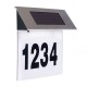 Placa numar casa iluminata LED, incarcare solara, carcasa din INOX