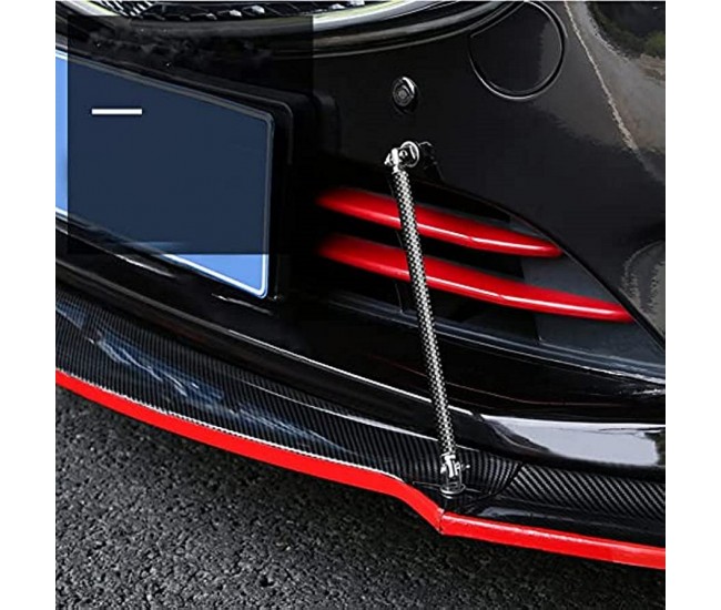 Set 2 Tije din Aluminiu reglabile pentru Consolidare Spoiler, lungime 10cm, IMITATIE CARBON