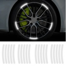 Set 20 bucati Elemente Reflectorizante Wheel Arch pentru autoturisme, biciclete, motociclete, atv-uri, scutere, culoare Argintiu