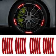 Set 20 bucati Elemente Reflectorizante Wheel Arch pentru autoturisme, biciclete, motociclete, atv-uri, scutere, culoare Rosie