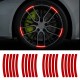 Set 20 bucati Elemente Reflectorizante Wheel Arch pentru autoturisme, biciclete, motociclete, atv-uri, scutere, culoare Rosie