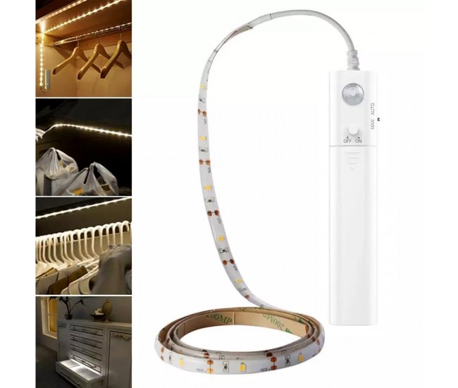 Banda LED cu senzor de miscare pentru Iluminare Mobilier, lungime 1m